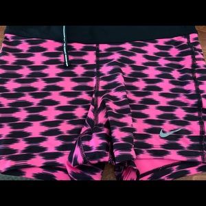 Size small Nike hot pink spandex shorts with tie
